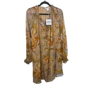 haute hippie beaded silk dress Vintage Handmade Silk Beaded Gown - M/8